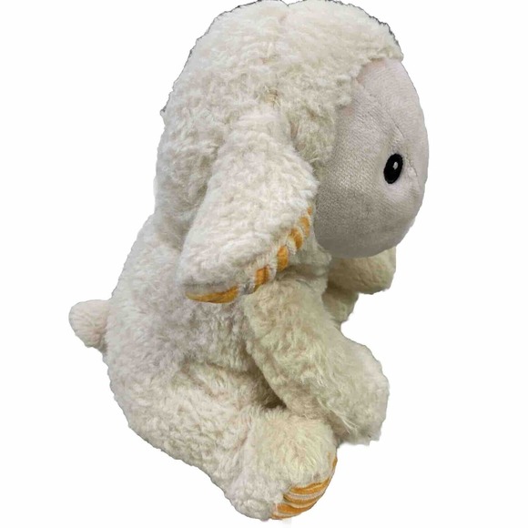 Spark Create Cream Baby Lamb Rattle Crinkle Ears Soft Eyes Stuffed Plush Toy 10" - Picture 3 of 11